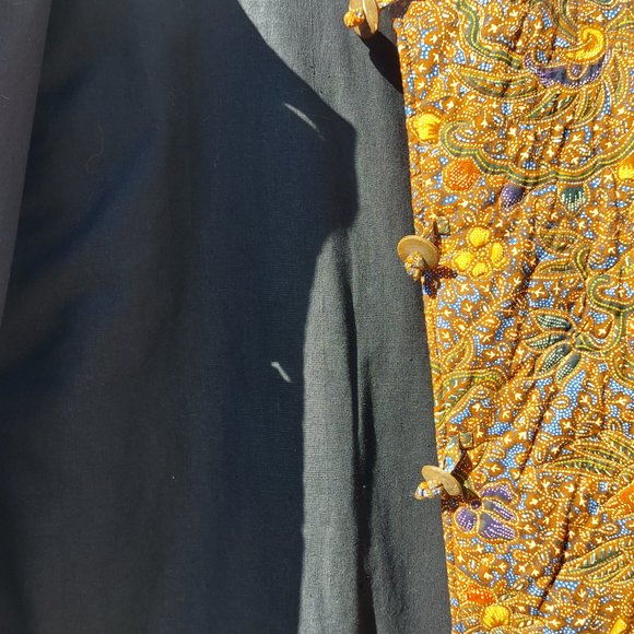 Vintage 90s Smithsonian Institution Cotton Indonesian Quilted Jacket Large - Picture 11 of 11